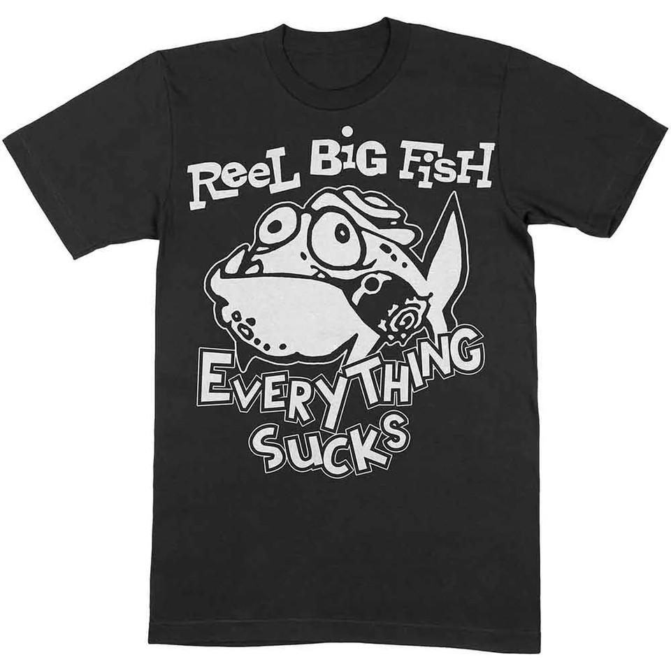 Vtg Reel Big Fish Silly Fish Cotton Black T Shirt For Men All Size Shirt UR129 M