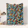 Hexagon Flannel Blanket Throw Blanket Soft Warm Sofa Bed Camping Car home Decor Unique Christmas Gift C9302667