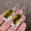 Citrine Gemstone Handmade 925 Sterling Silver Jewelry Earring 2.17" KKG-604
