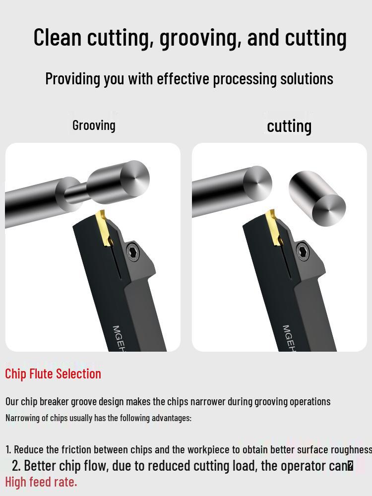 CNC Grooving Blade MGMN300/400-M for Stainless Steel, Ceramic, Aluminum Lathe Parting Tool Inserts