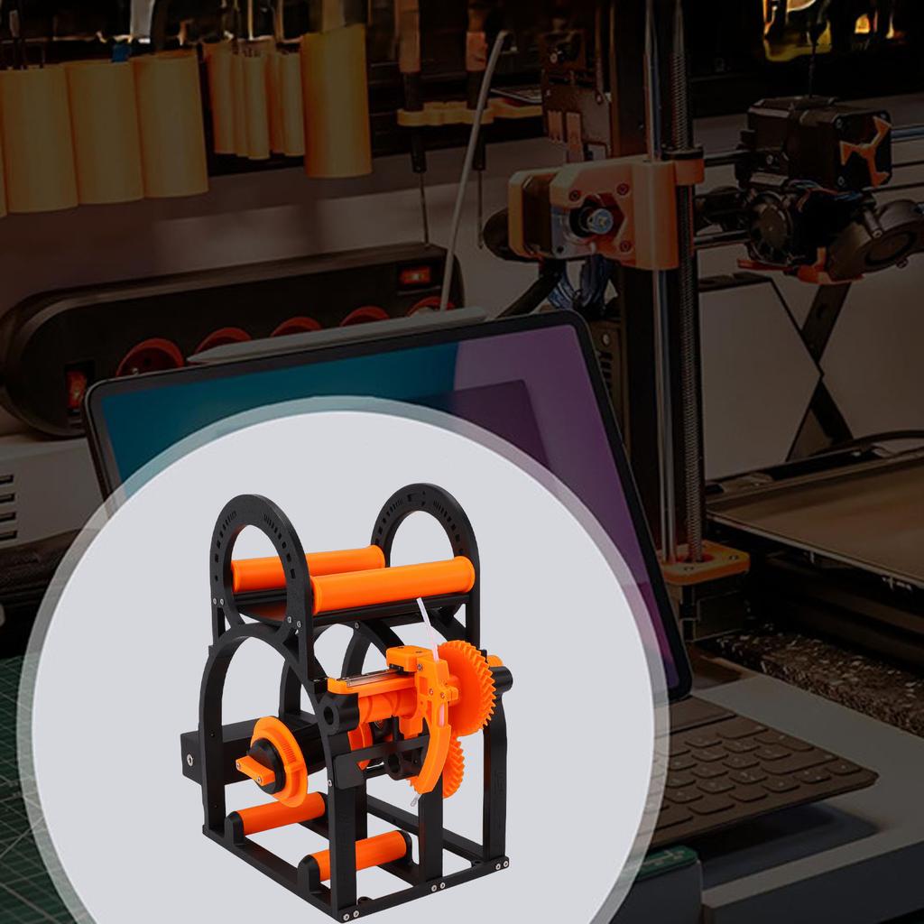 3D Filament Respooler Electric     20cm Spools Winder with Handle 3D Printing Supplies Orange