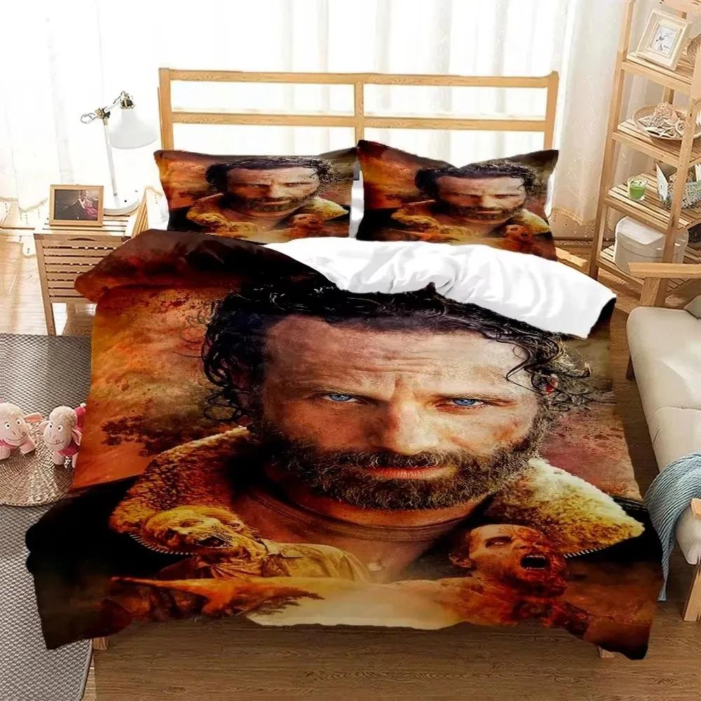 Horror Die Walking Dead Printed Bedding Set Luxury Queen Bedding Set Soft And Comfortable Bedding Set For Boy