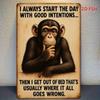 Vintage Metal Tin Sign Garden Humor Plaque Yard Art Decoration 20x30cm