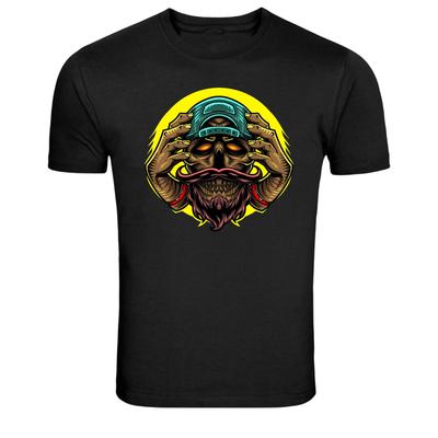 Skull With Cap Street Style Graphic T Shirt Horror Punk Tee