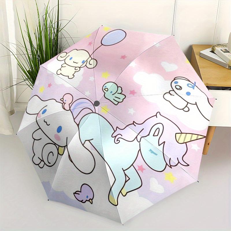 1pc Unicorn & Cinnamoroll Idea Automatic Opening and Closing Umbrella - Small Umbrella Suitable for Various Occasions, Portable 3-Fold Small Umbrella