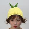 Warm Strawberry Pullover Cap Creative Pineapple Beanie Grape Knitted Fruit Hat  Skiing