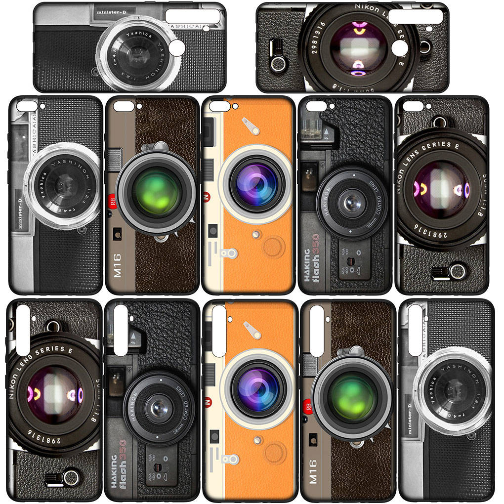 Phone Case for Samsung Galaxy S25 S24 S23 iPhone 16 15 Xiaomi Redmi Note 14 13 12 16E X 11 Pro Max 13C OPPO Moto Huawei Retro Camera Vintage Art Cover