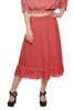 Moomaya Solid Skirts For Women Knee Length Cotton Flared Girls Skirt