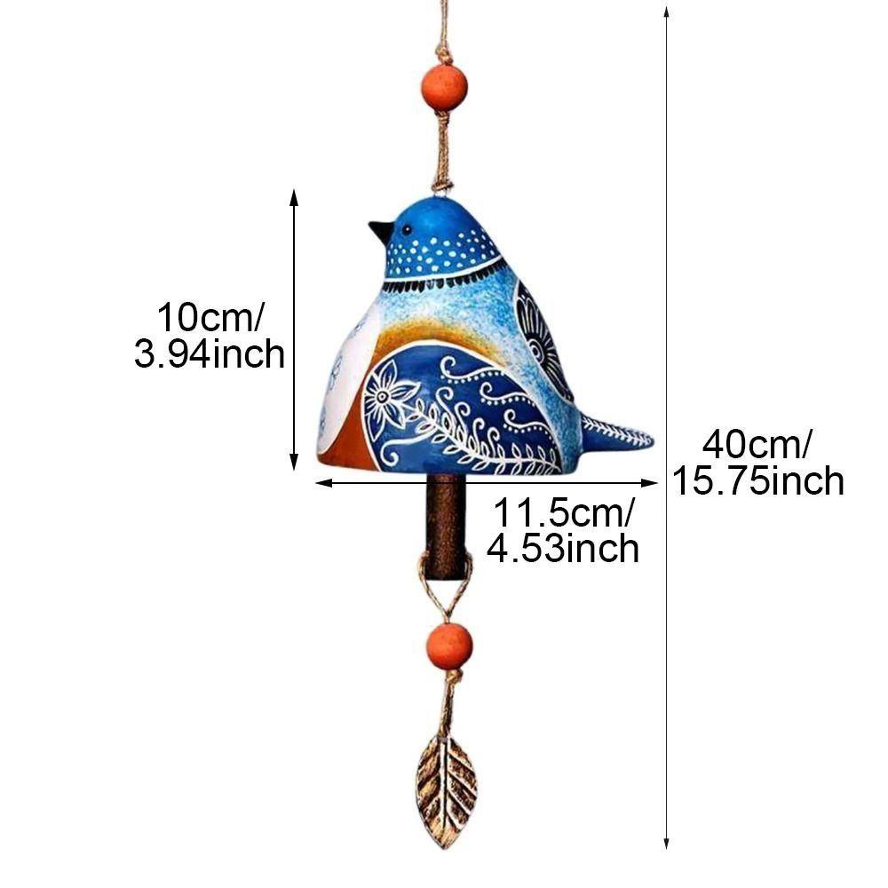 Exquisite Painted Bird Song Bell Hand Painted Hanging Ornaments Wind Chime  Door Decoration
