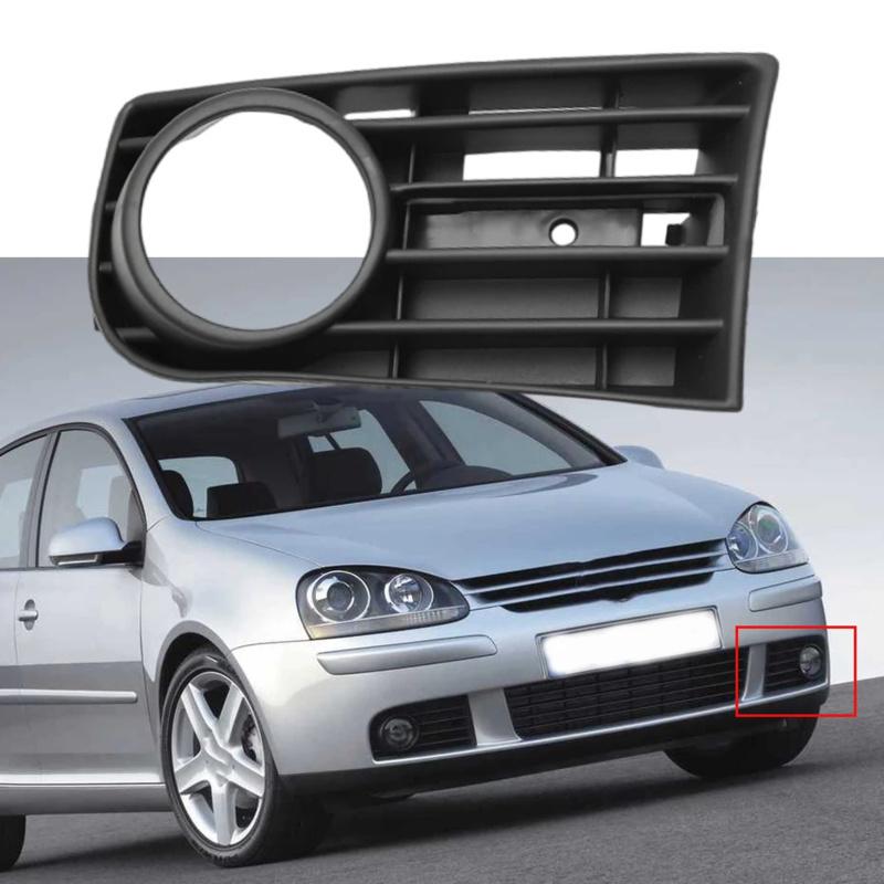Car Front Bumper Fog Light Grille Grill Black Plastic 1K0853665B for Volkswagen Golf5 MK5 2005 2006 2007 2008 2009 version