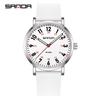 SANDA 3267 Women's Quartz Watch Fashionable Simple Casual Silicone Strap Nurse Wristwatch for Ladies Gift