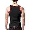 Ärmelloses Unterhemd für Herren im Farbblock-Design, elastisch, für Fitness, schnelltrocknend und atmungsaktiv, modisches Sommeroberteil, S-3XL