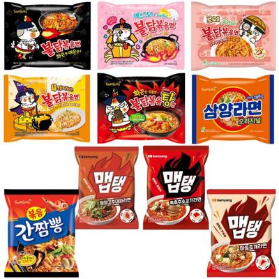Samyang Kórejský Ramen Jedno Balenie(1KS) – Na výber 10 príchutí (Buldak, Crobo Buldak, Maptaeng, atď.)