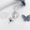 Elegant Full Rhinestones Metal Guitar Keychain Star Charm Keyring Pendant for Music Lovers and Fashion Enthusiasts