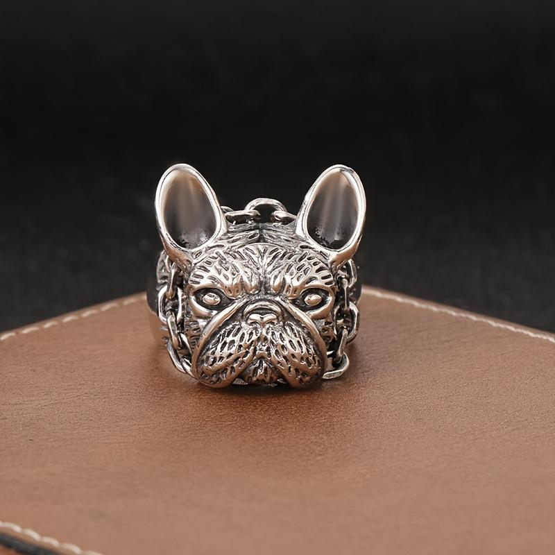 Vintage Puppy Bulldog Ring Fashion Ring Open Ring