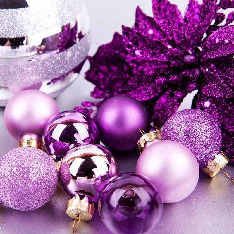 NEW 24pcs Christmas Balls 3cm Colored Ball Pendants DIY Christmas Tree Party Hanging Ornaments Set New Year Home Xmas Decoration