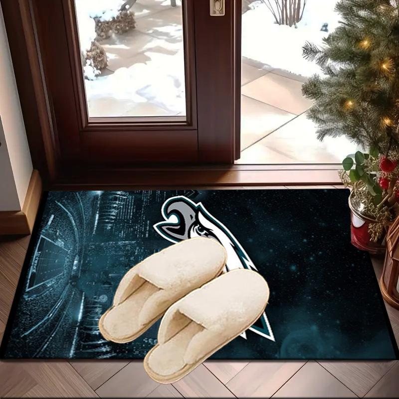 Philadelphia Eagles Nachtspiel Bereichsteppich für Büro, Stuhlunterlage, Dekorteppich Wohnzimmer Matte, Große Größe Fan Geschenke Weihnachtsgeschenke