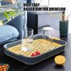 Double Layer Food Drain Tray Drinks Dishes Utensil Cups Drying Plate Plastic Drip Holder for Home Kitchen