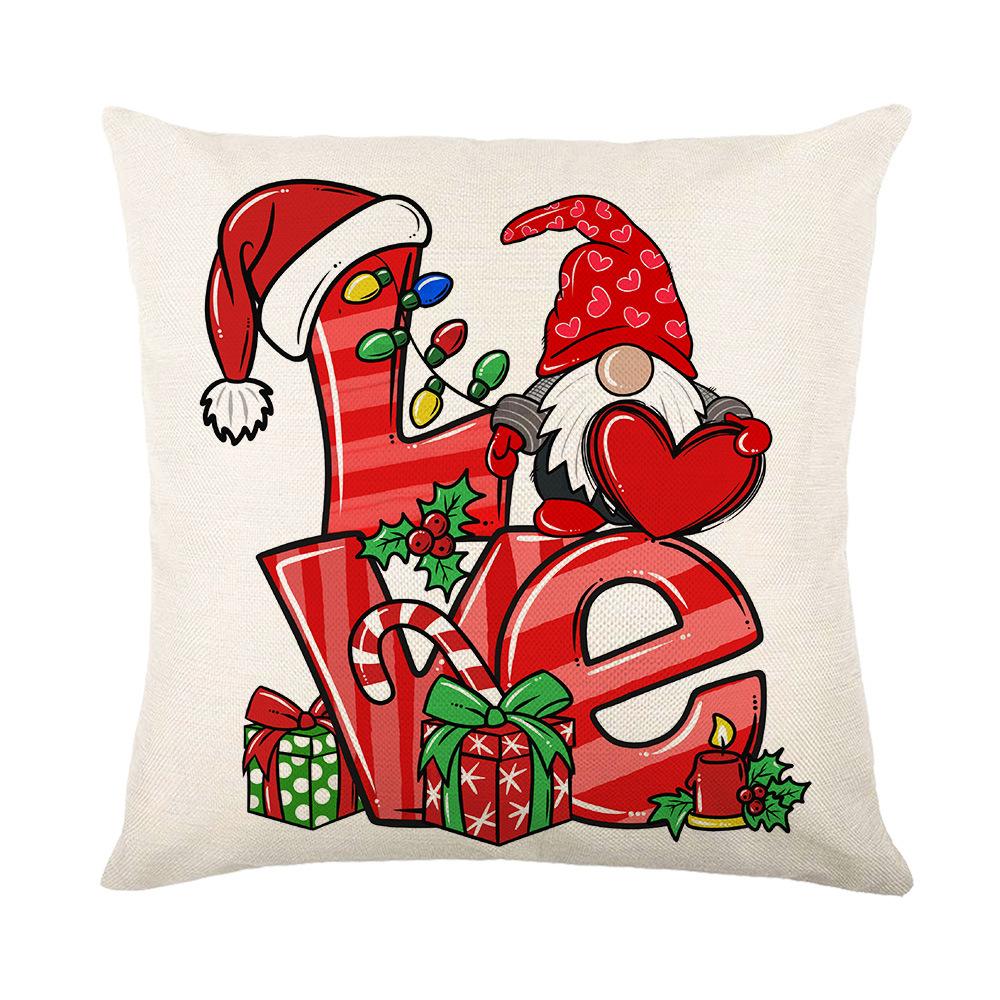 New Christmas Pillow Case Polyester Printed Holiday Festive Home Sofa Pillow Cushion