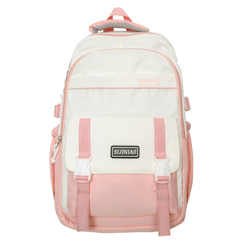 Schoolbag Stylish Simple Versatile Student School Bag Niche Design Light Leisure Travel Backpack Large Capacity Class Backpack