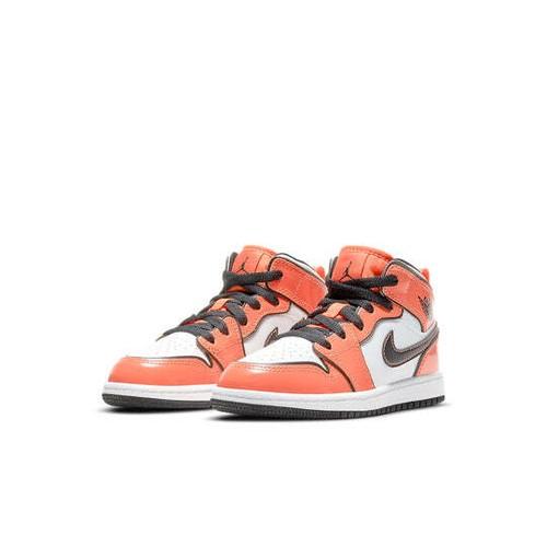 Детские баскетбольные кроссовки Air Jordan 1 Mid SE PS Turf Orange BQ6932-802 EU 35