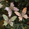 Sequins Artificial Butterfly Clip Simulated Christmas Tree Decoration  Home Party