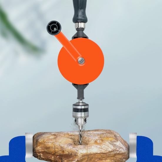 Handbohrmaschine, anspruchsvolle, einfach zu bedienende Handbohrmaschine mit Doppelzahnradantrieb, manuelles Bohrfutter für die Holzbearbeitung