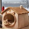 All Season Dog House Style Bed - Removable Washable Pet Bed for Small Dogs Teddy Winter Warm Cat Dog House