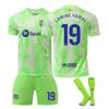 Barcelona Yamal Fußballtrikot Kinder Sportbekleidung Grünes Jugend-Fußballtrikot