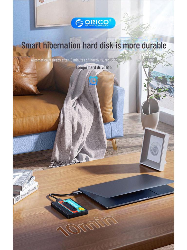 Orico 2580U3 2.5" Extern Tip-C SSD SATA USB Carcasă Universală pentru Hard Disk