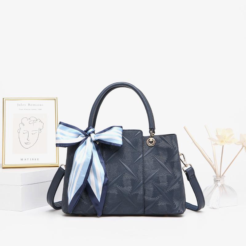 

Mother s Day Gift Mom Bag New Handbag Middle Aged Women s Large Capacity Commuter Bag Fashion Shoulder Bag синий