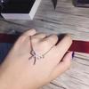 S925 Sterling Silver 3D Diamond Bow Necklace - Korean Style Clavicle Chain for Women, Perfect Valentine's Day Gift