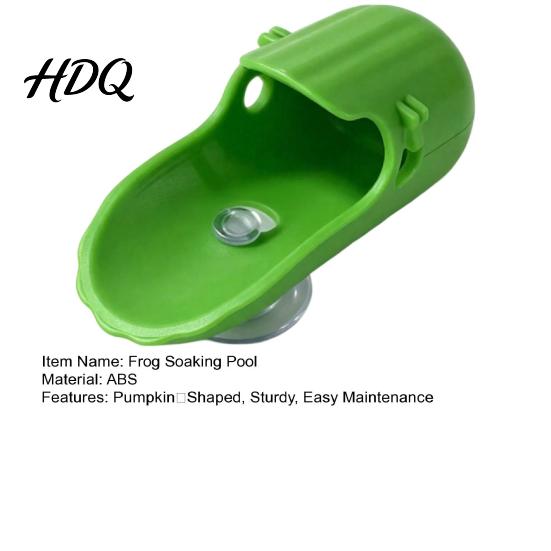 Space Saving Feeding Dish for Reptiles Tree Frog Water Bowl Reptile Soaking Pool with Suction Cup Pumpkin‑Shaped Small Animal Drinking Basin
