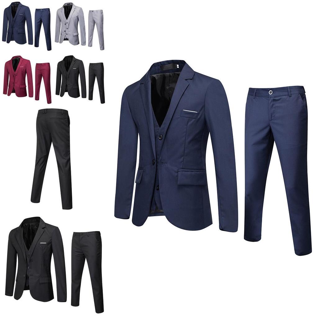 Premium Quality Slim Fit 3 Piece Suits For Men Perfect For Weddings And Formal Events