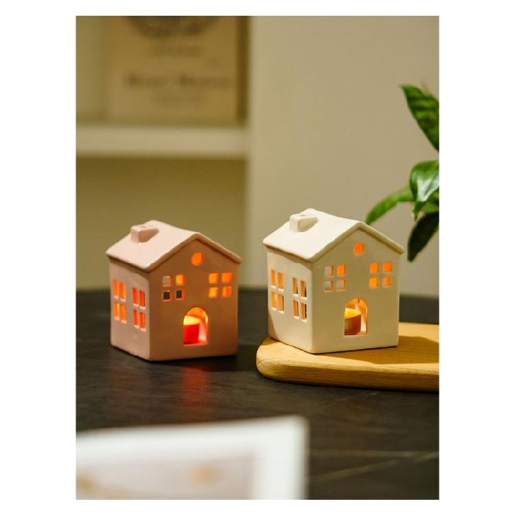 Decorative Tealight Candle Holders Christmas Candle Holders Table Centerpieces Mini House Candlestick Holders Home Decors