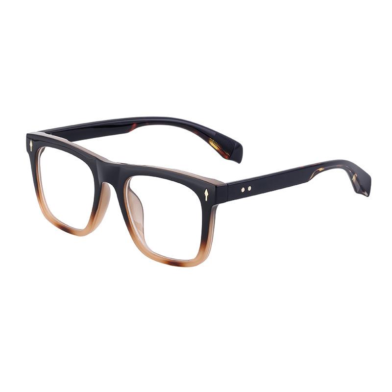 Retro Square Frame Glasses Frame Men'S Simple And Versatile Glasses Frame Women Can Be Equipped With Myopia Optical Frames