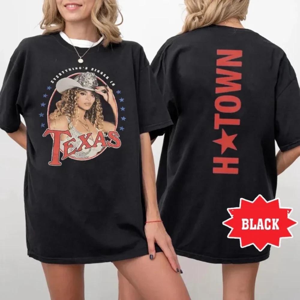 

Beyonce Merch Cowboy Carter Tour 2025 Houston, TX Exclusive reprin Unisex T-Shirt XXXXL