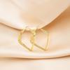 Korean Style Geometric Heart Pearl Gold Earrings for Women - Versatile Stud Accessories
