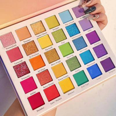 June 1st MGL 30-Color Blue Eyeshadow Palette for Children's Day Cosplay & Stage Makeup - Colorful & Student-Friendly