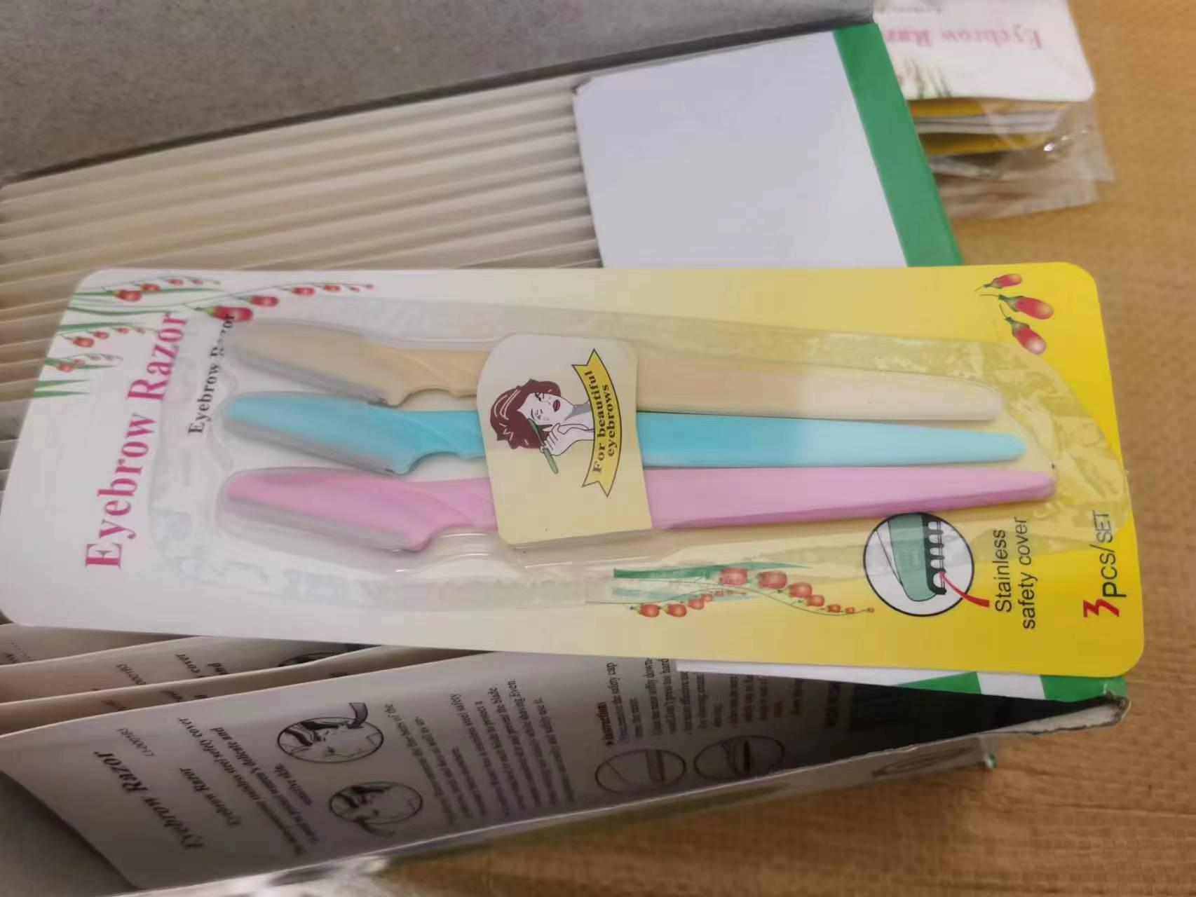 

Складные триммеры для бровей - 3 цвета, с крышкой, АБС, унисекс, ручные инструменты