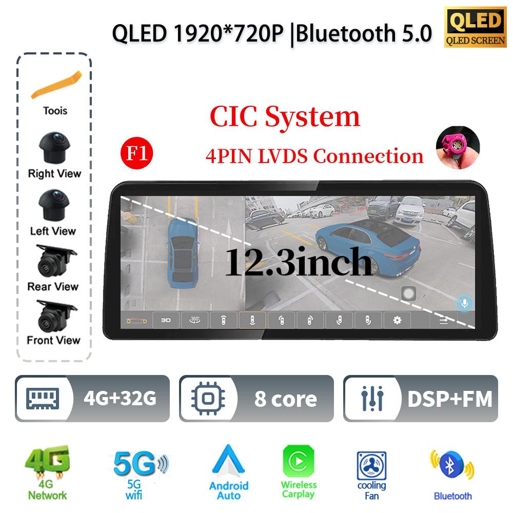 12.3" For BMW 3-5 Series E60 E61 E62 M6 E90 E91 E92 Android 14 Car Radio Multimedia GPS Navigation Stereo CarPlay Touch Screen