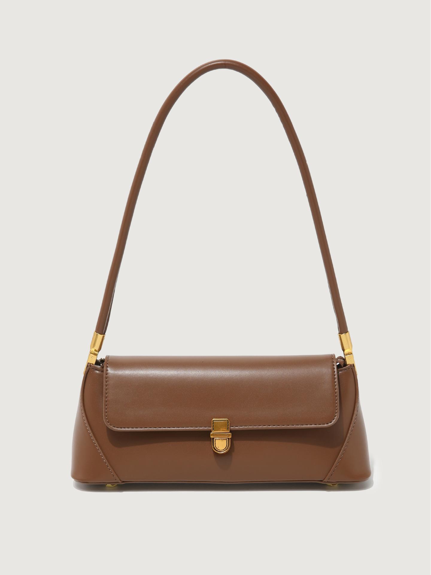 

Высококачественная черная сумка-багет 2023 года — элегантный, фактурный дизайн для женщин коричневый