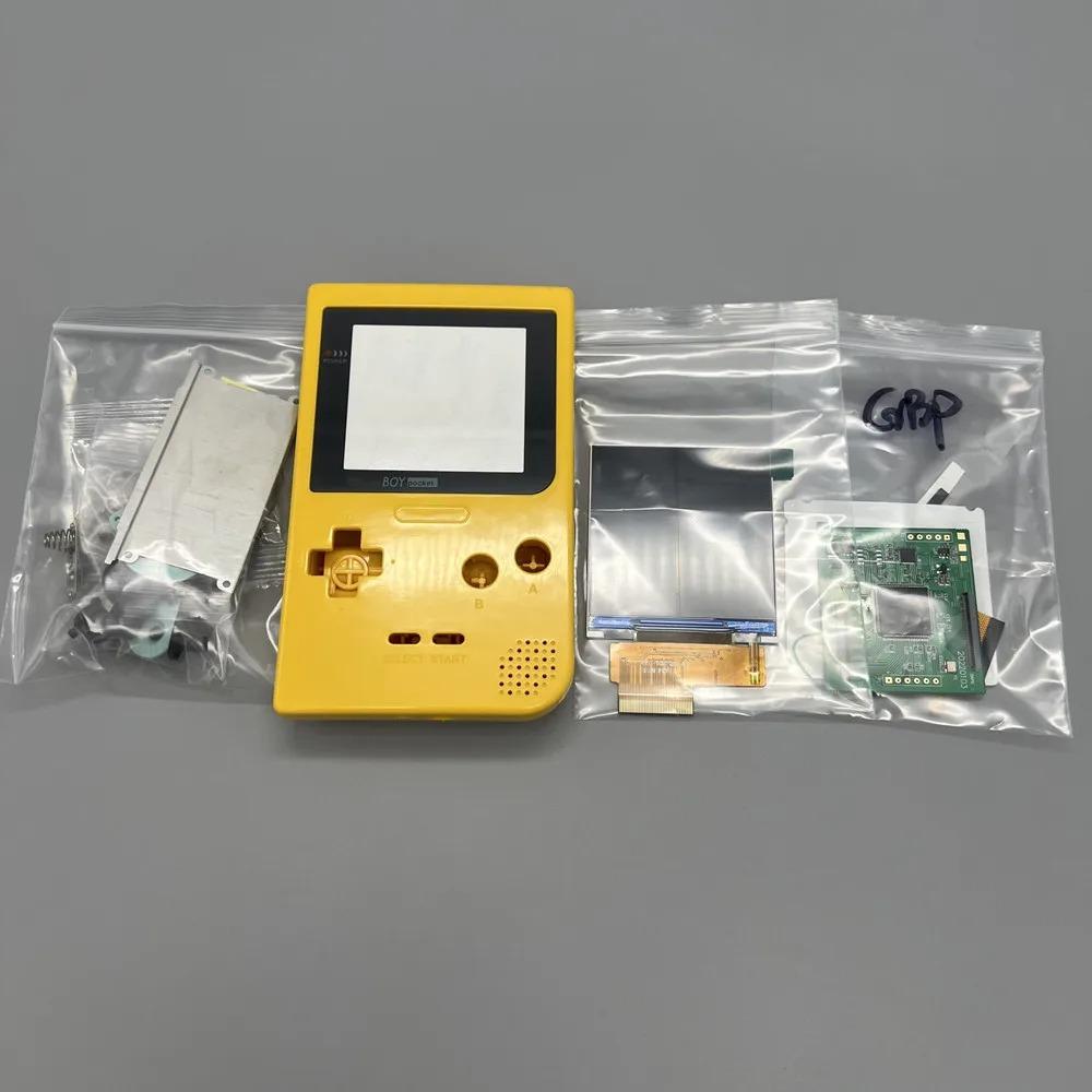 GBP LCD Kurulumu Kolay 2,6 inç Tam Boy IPS Yüksek Parlaklık LCD gameboy pocket GBP için Yüksek Kaliteli Kabuklu