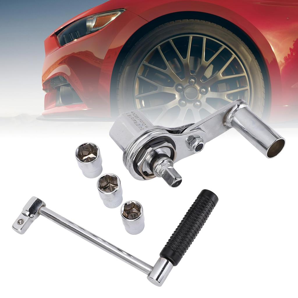 Drive Torque Multiplier Gear Ratio Torque Multiplier Wrench Set with 3 Wrench Remover Alloy Steel Automotive Tire Nut Remover Replacement 1/2 Wrench,