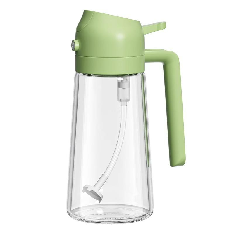 2-in-1 Glass Spray-Pour Kitchen Oil Control Bottle with Hanging Design