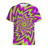 Men's Abstract Spiral Dizziness Printed T-shirt, Summer Casual Shorts, 3D Printed Fantasy T-shirt, Women's Streetwear
