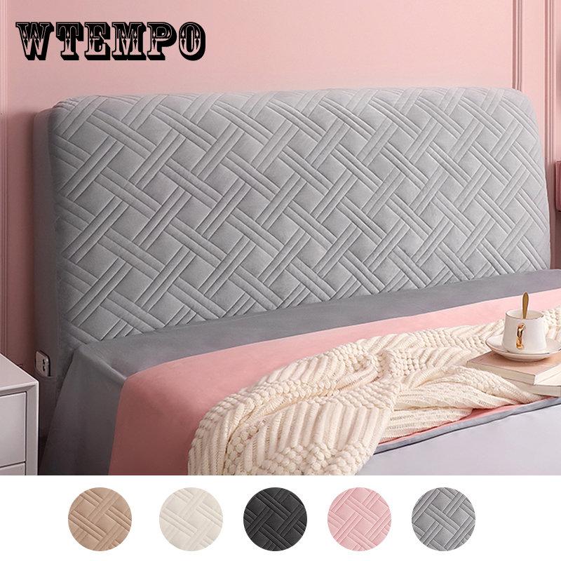 Nordic Grid Bed Headboard Cover All Inclusive Bedside Bed Head Cover Warm Soft Bed Anti-Dust Cover Thicken Head Back Protector