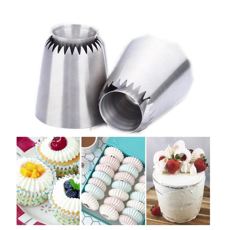 Stainless steel Sultan Ring Cookies Mold Piping Nozzles Russian Nozzles Icing Piping Nozzles Set cake decorating cake tools