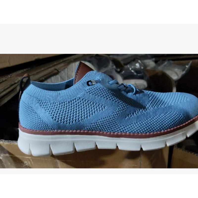 Popular Fashion and Lightweight Running Shoes Lace-up Sports and Leisure Men's Shoes Breathable Fly-woven Loafers Men's Large-size Men's Shoes