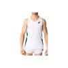 Running Tank Tops Men's White Crew Neck Moderate Straight Fit 2091A124-100